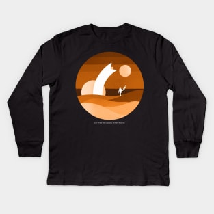 Minimalist Arrakis, Neutral Kids Long Sleeve T-Shirt